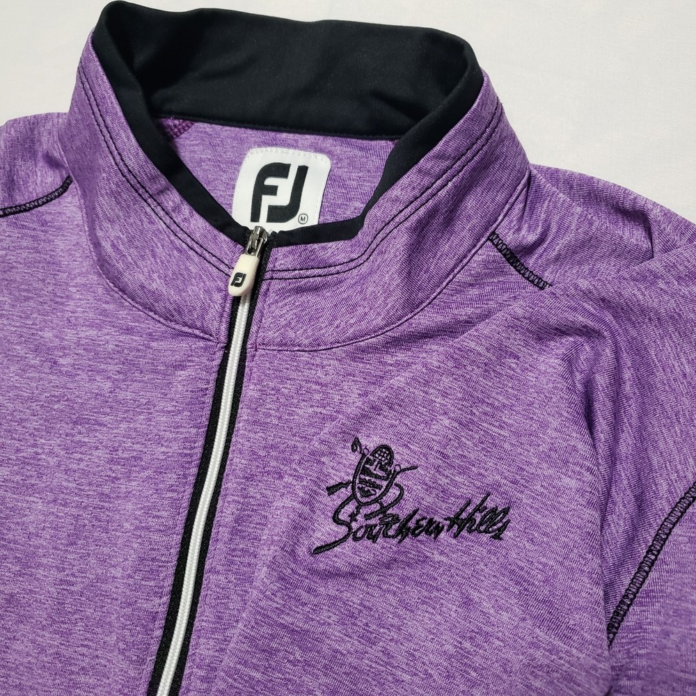 FootJoy Womens Purple Southern Hills Golf 1/4 Zip Pullover Jacket Medium FJ